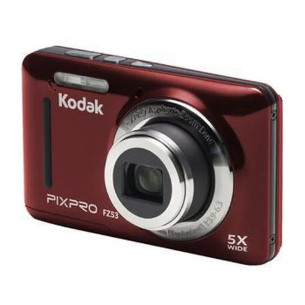 PIXPRO Zoom Friendly Kodak and FZ53 Card Camera with Memory (Red) Digital Case