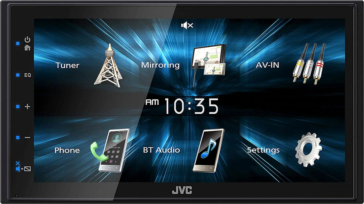 Touchscreen Car MP3 Player Bluetooth Double with DIN USB 6.75" Display JVC Stereo KW-M150BT EQ Radio 13-Band Port Receiver AM/FM