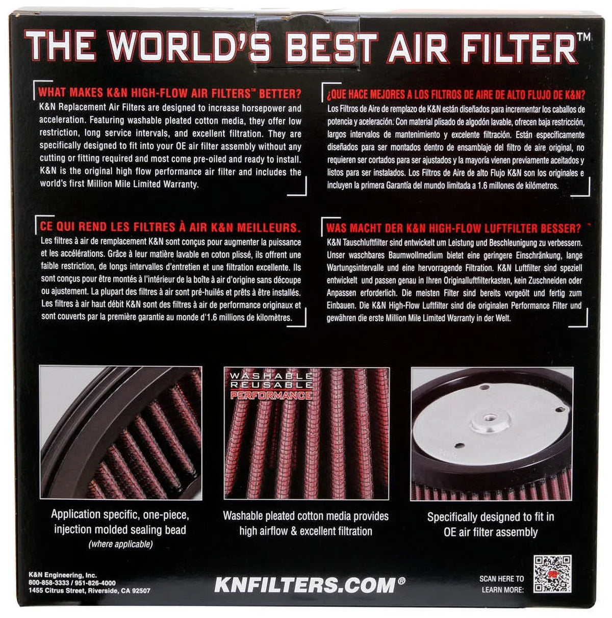 Air High K&N Replacement Filter Performance E-3040