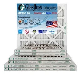 Made Air in - - 13.5 USA 29.5x7/8 - (Actual MERV 10 -Qty:12 x 14x30x1 Furnace Filter Size: Glasfloss inch)