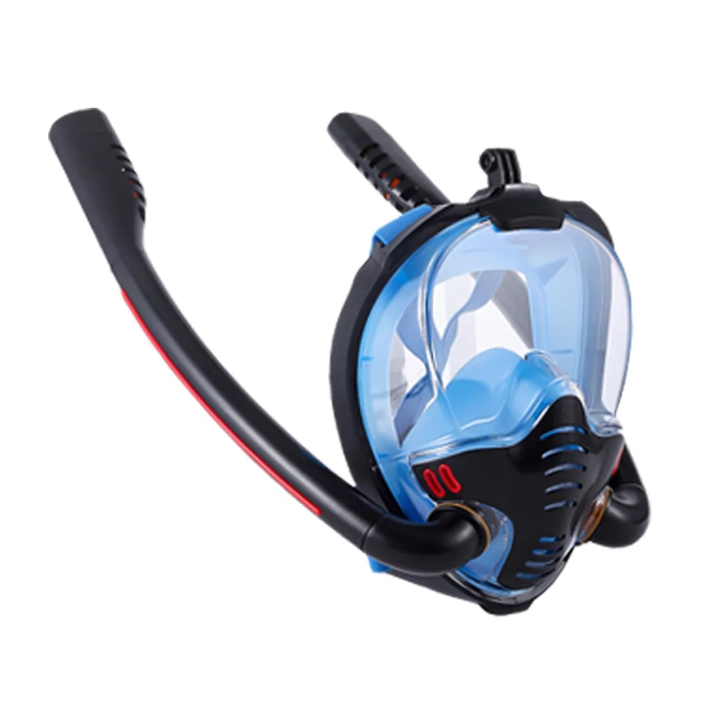 for Snorkeling Mask Silicone Full Snorkeling Diving Diving Tube Double Goggles Drying