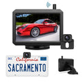 Cameras 5" Rear Universal with Vehicle for View Plate Cameras, Signal Monitor System 2 Car, Backup Support Wireless Camera License Camera Digital Backup