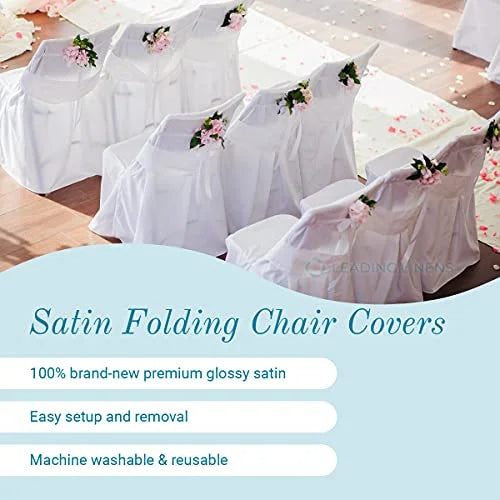 Folding pc Satin It Banquet Covers Party Make Black Reception Restaurant - Sparkles Leading Special Chair Wedding Linens 50 -