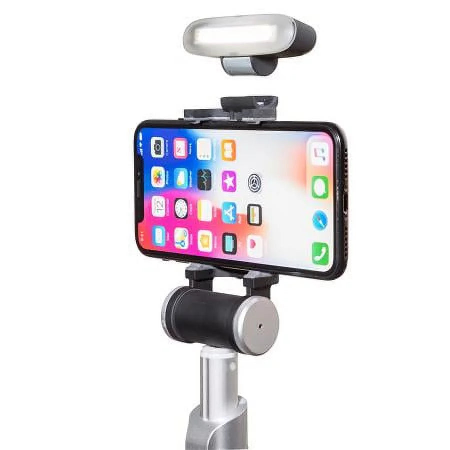Stick Rechargeable Smart Selfie with Light Black Battery, Silver