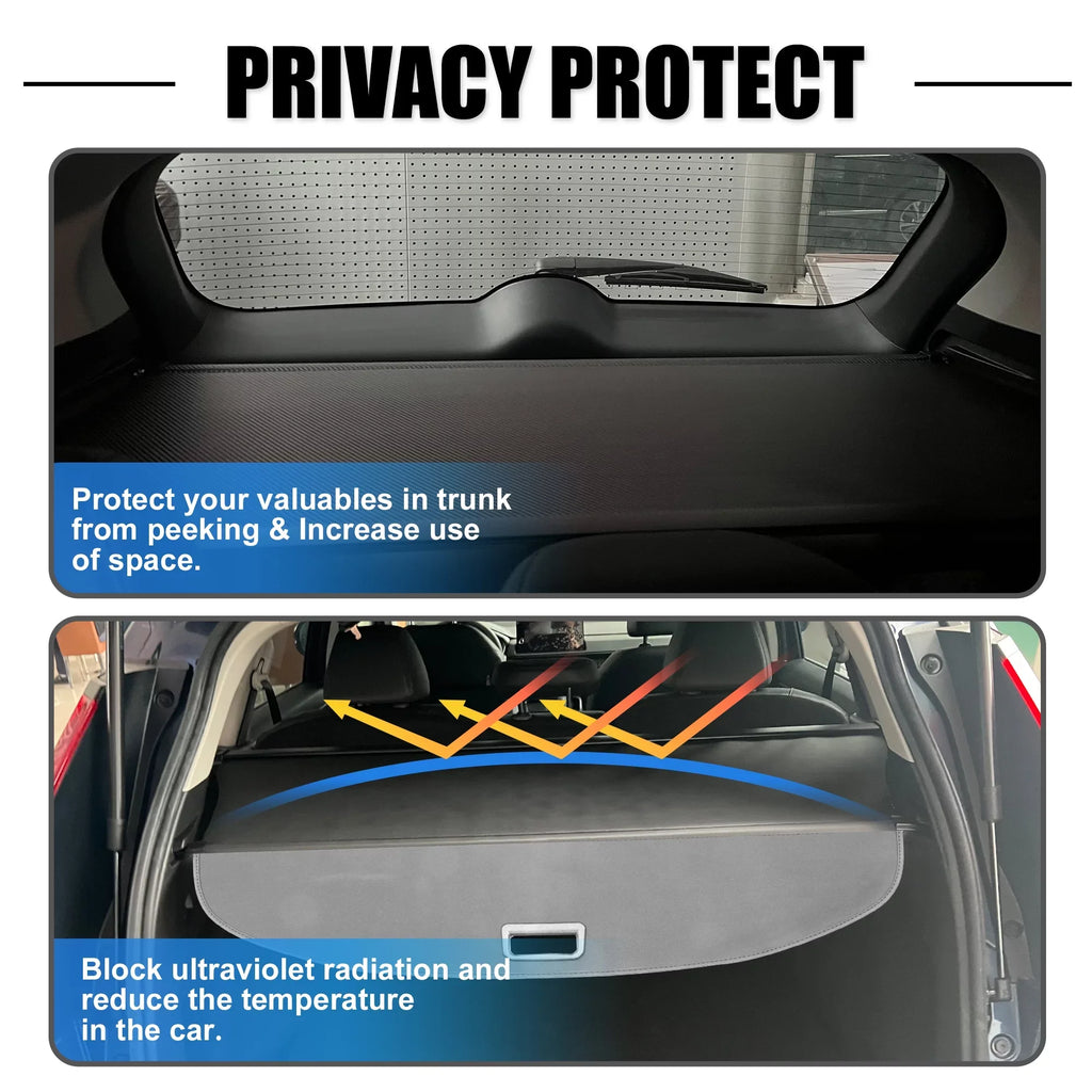 Shade Shield Rogue Fit Black Nissan Retractable Ajustable cover for Rear Cargo Trunk Cover Bargains Unique 2021-2024