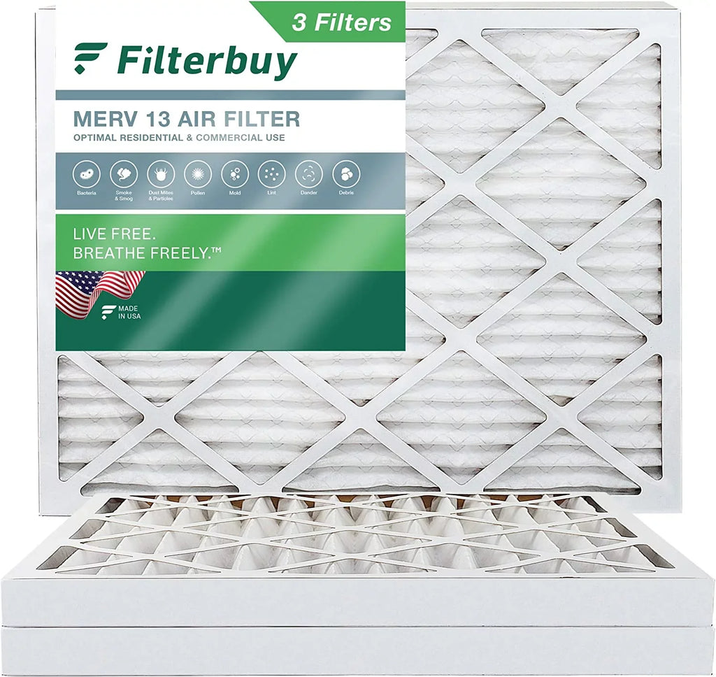 Furnace 13 Filters 10x16x2 MERV Pleated Air (3-Pack) Filterbuy HVAC AC