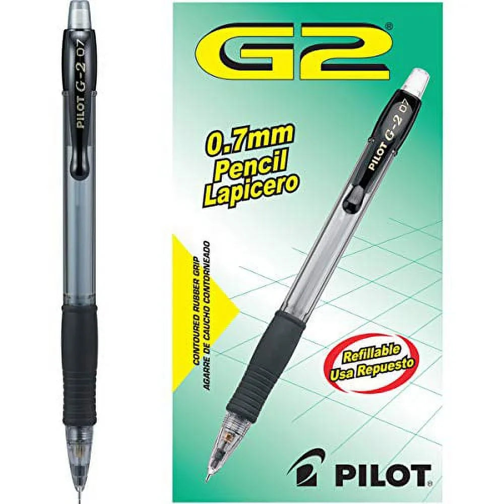 12-Pack (51015) Pencils, Black Lead, with 0.7mm G2 Mechanical Accents, PILOT