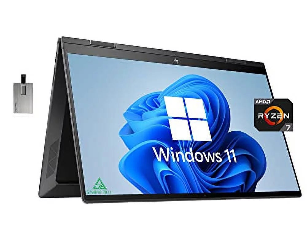 Radeon Touchscreen Vision SSD, USB PCIe Win RAM, 5MP Backlit IR 15.6" 32GB Keyboard, True 64GB AMD 5825U, Card 11, Envy Graphics, 2TB AMD Laptop, x360 HP Ryzen Black, 2022 2-in-1 7 Camera,