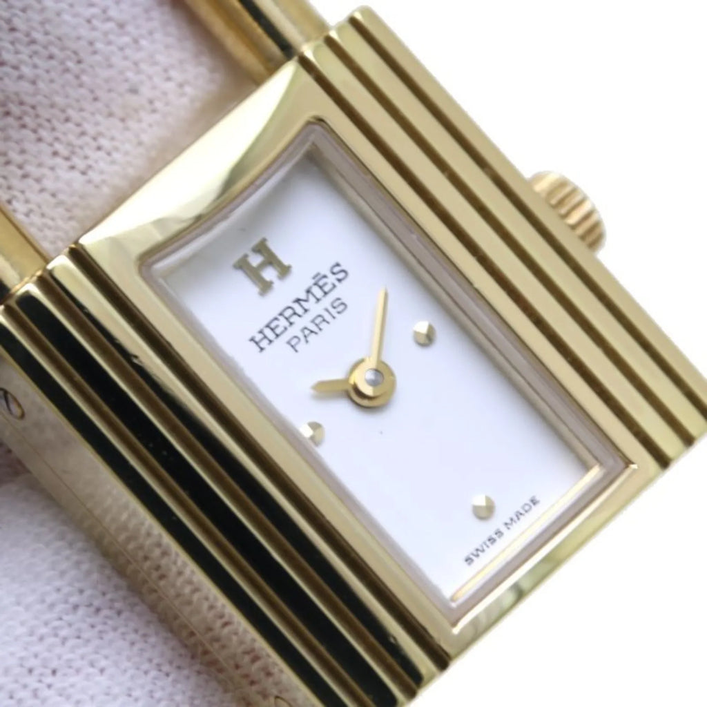 Epson 39261 plated) Watch ○Y (gold (Good) stamp Kelly Vaux Ladies GP Pre-Owned HERMES KE1.201 x