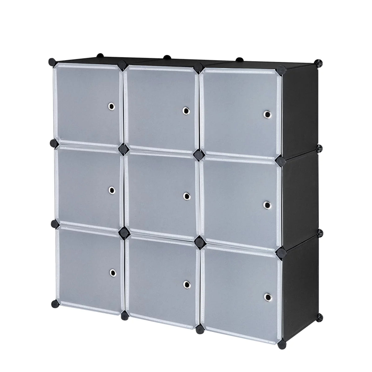 Cabinet, BMTBUY Units, Organizer DIY Closet Plastic Doors Shelf with Shelving Book Modular Storage 9-Cube