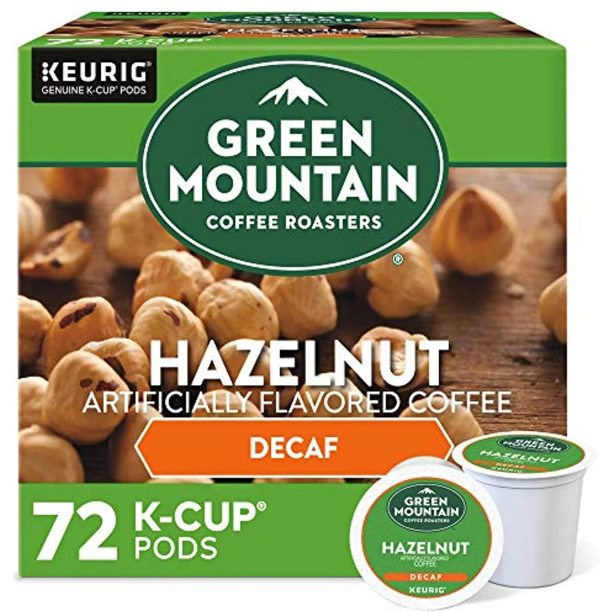 Mountain Single Vary), Coffee Pod, (Packaging Count 12 May 6) K-Cup Hazelnut, Serve Green Decaf, Roasters (Pack Of 72 Count Coffee