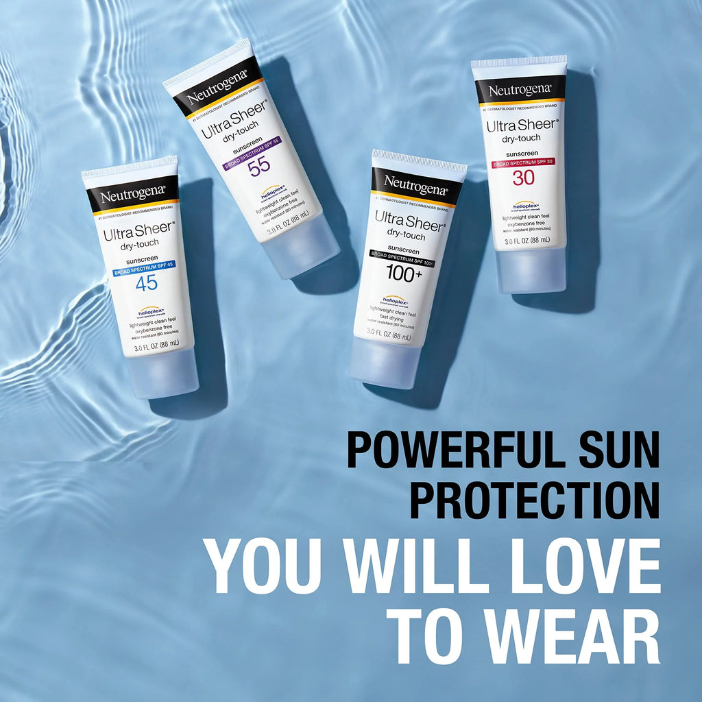 (Pack And Sheer Neutrogena Dry-Touch Oz, Water Spf With Non-Greasy 2) Ultra Broad Fl. Spectrum Resistant 45, Sunscreen Of Lotion 3