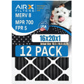 Pet Pack of AIRX Rating, USA Retention in - MERV Filters Filter Made WICKED FPR Air by to 8 12 Filters AIR. FILTERS 700, Odor MPR CLEAN 16x20x1 Furnace Comparable 5,