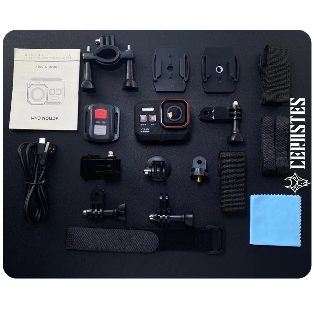 4K60FPS Action Waterproof Action Camera recorder Control With Sports Helmet Sport Camera Camera Screen Cam Remote drive