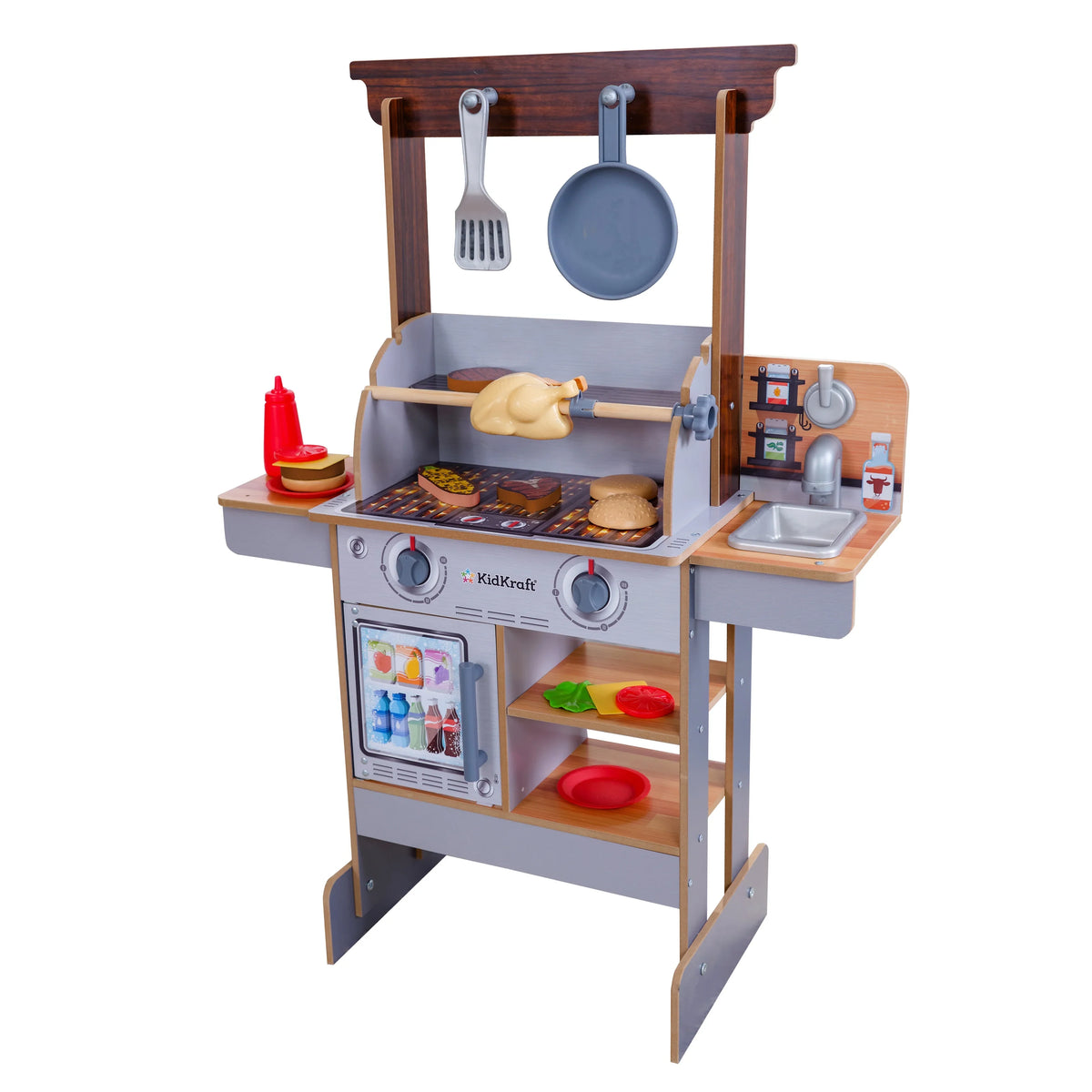 Accessories Grill Spin Food KidKraft with Kitchen Wooden Water-Reveal & & 21 & Play Reveal
