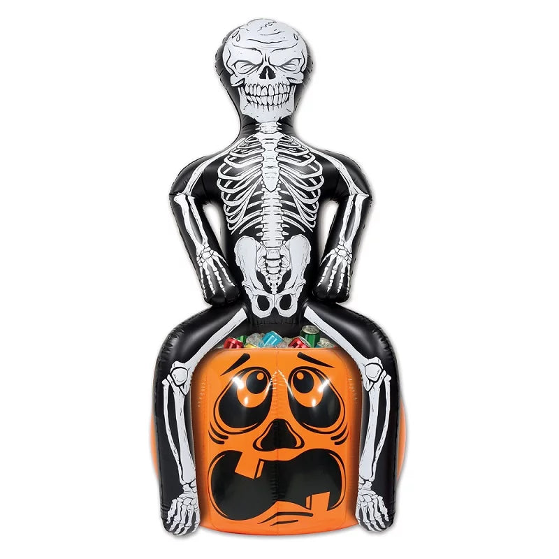 Inflatable Pooper and of Party 6 Pack Pumpkin Outdoor Orange on Party Central Skeleton Black