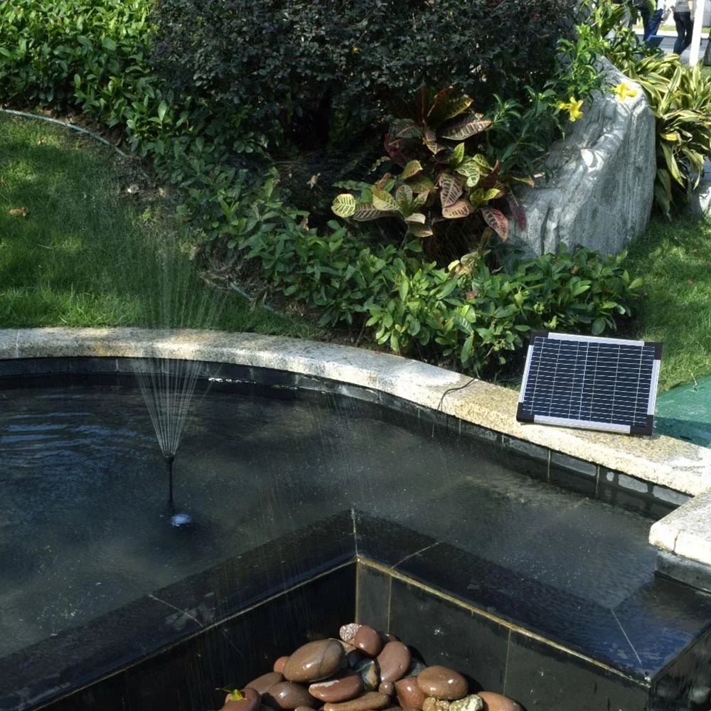 High Garden Decor and Efficient Water Eco Fountain, friendly Solar Pump