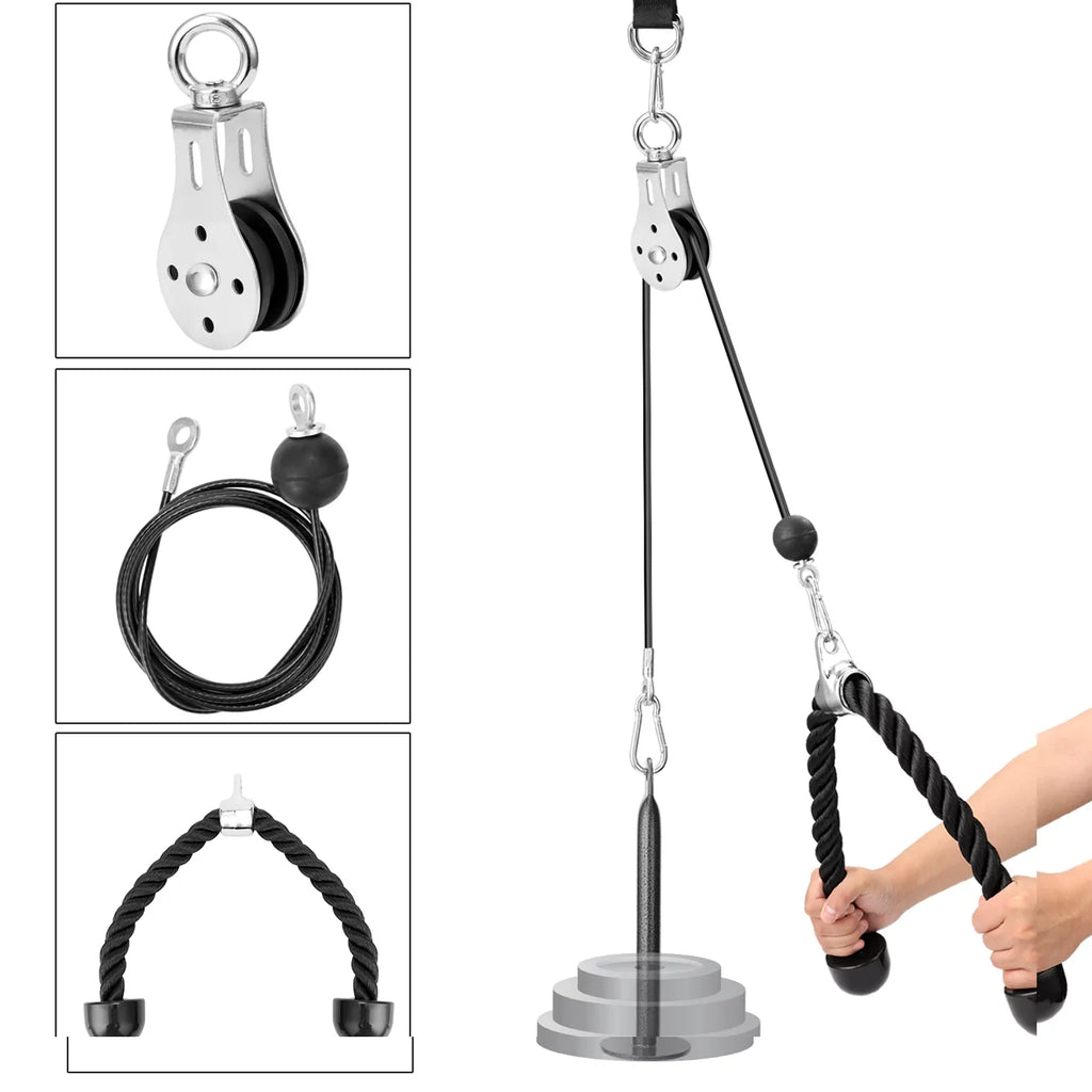 Arm Lifting Cable DIY Attachment ametoys Biceps Loading Triceps Pin System Fitness Machine Pulley Strength Hand Equipment Training Blaster