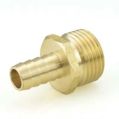 1/2" Adapter MGH Barb x 5PC Brass Hose 3/4"
