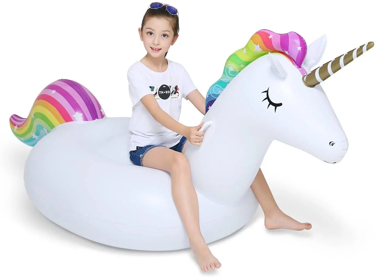 Toys Beach Big Adults Swimming Large Blow with Kids Raft Unicorn On Pool Pool Float Inflatable Summer Ride Floatie Party Decorations Valves Up Rideable Lounge Fast