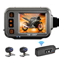 Motorcycle Monitoring, With storage Wide Recording Timed Angle,Parking Motorbike 32G Cam,WiFi Waterproof ,120° Flameout 1080p Full Night card Dual Camera Vision Dash Body After