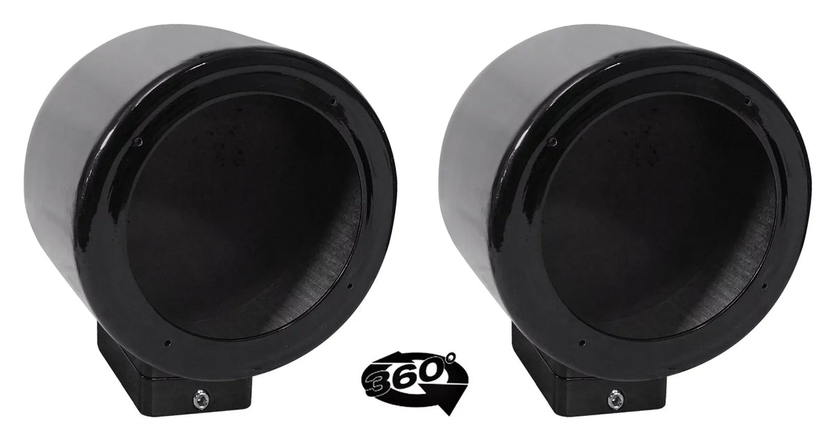 Rockville Speaker Mount 360° Black Swivel 2) Pods Surface Aluminum 5.25" MAC525B