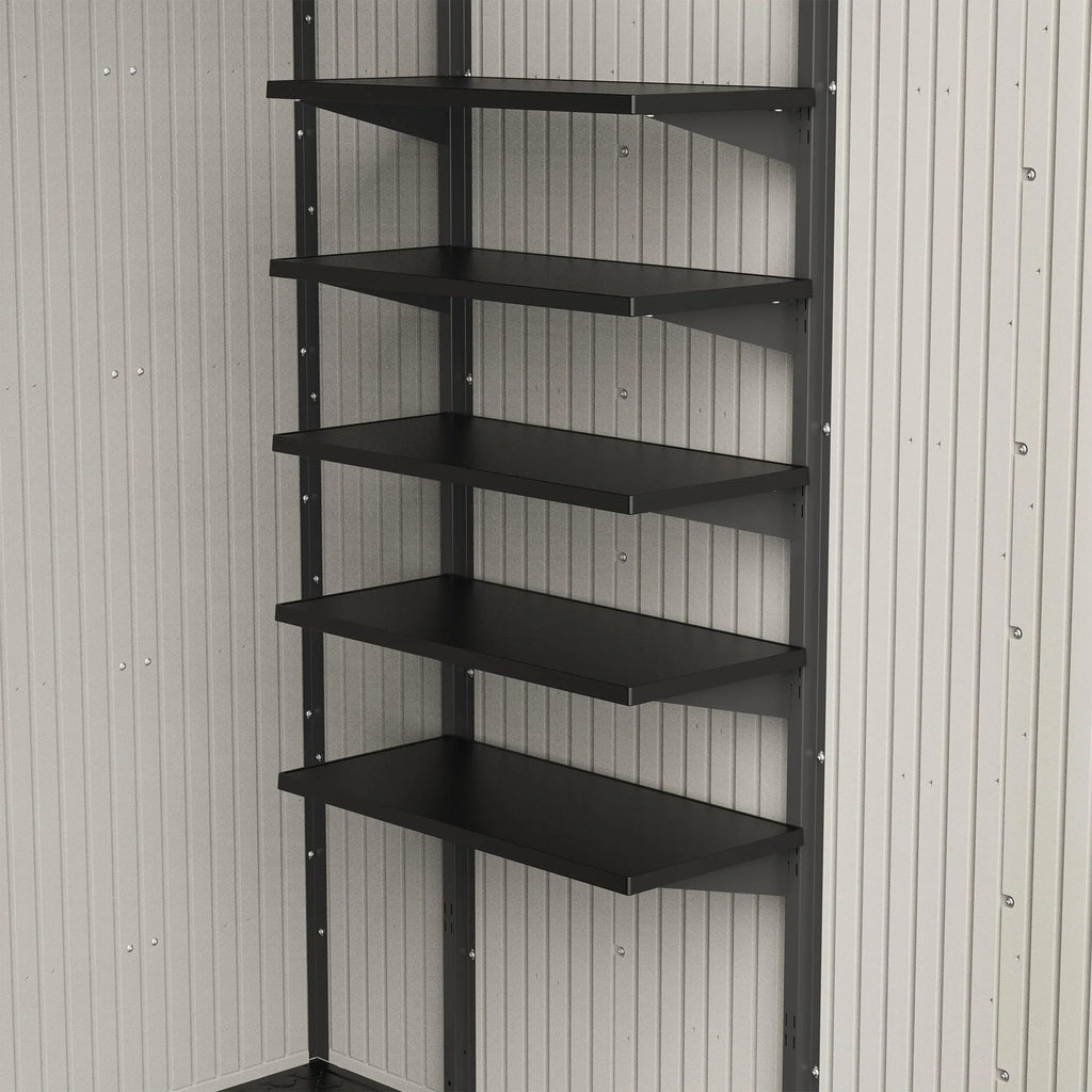 (60447) Accessory 14x30 Accessory Shed Lifetime 5-Piece Shelf Kit