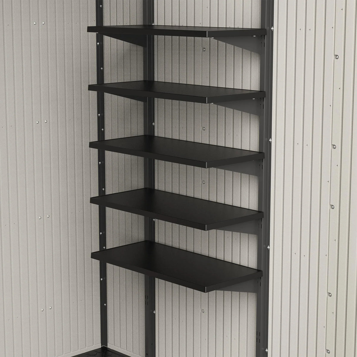 (60447) Accessory 14x30 Accessory Shed Lifetime 5-Piece Shelf Kit
