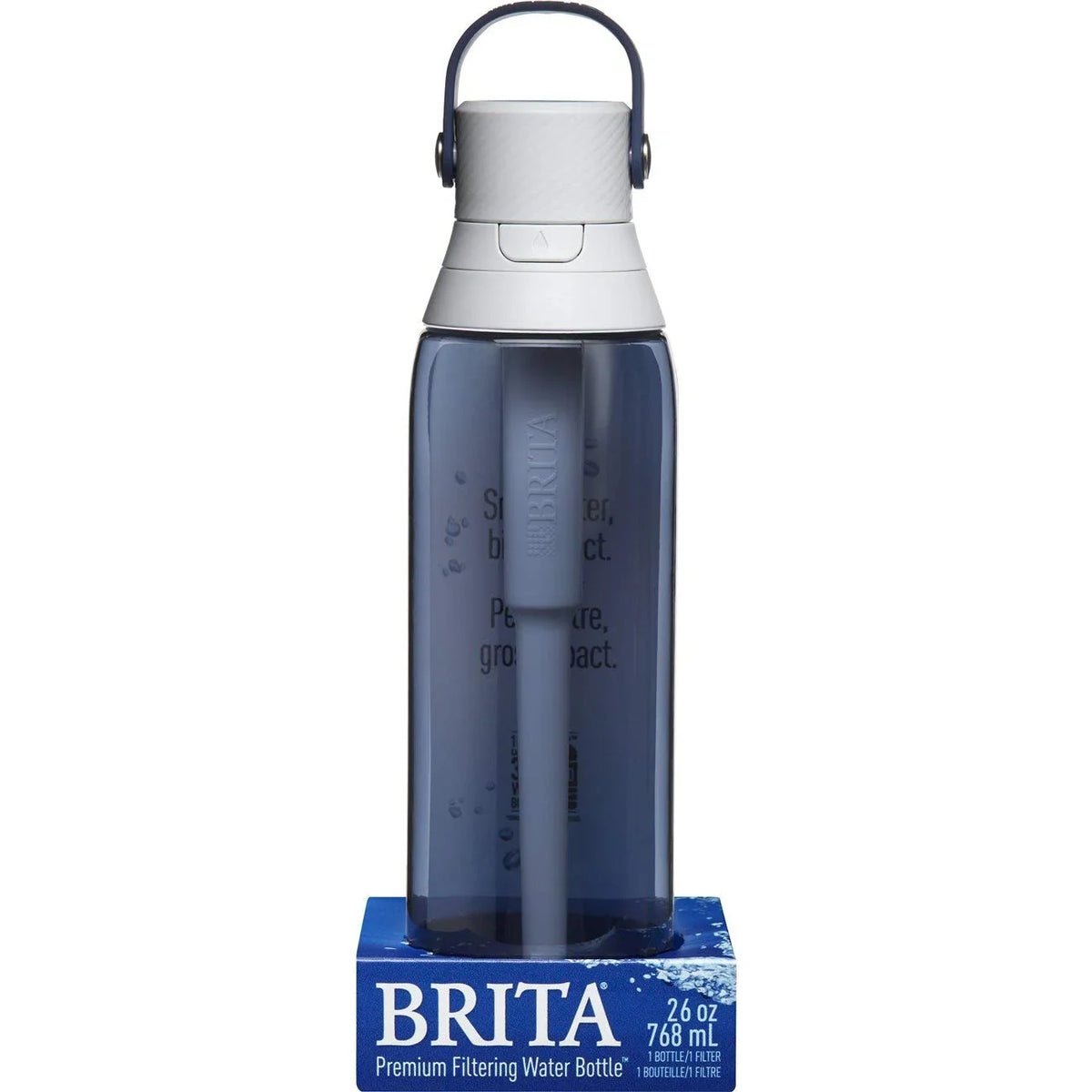 Bottle, Plastic Water Each Filtering 26 Premium Brita Sided 36375 Oz, Hard Sky, Night