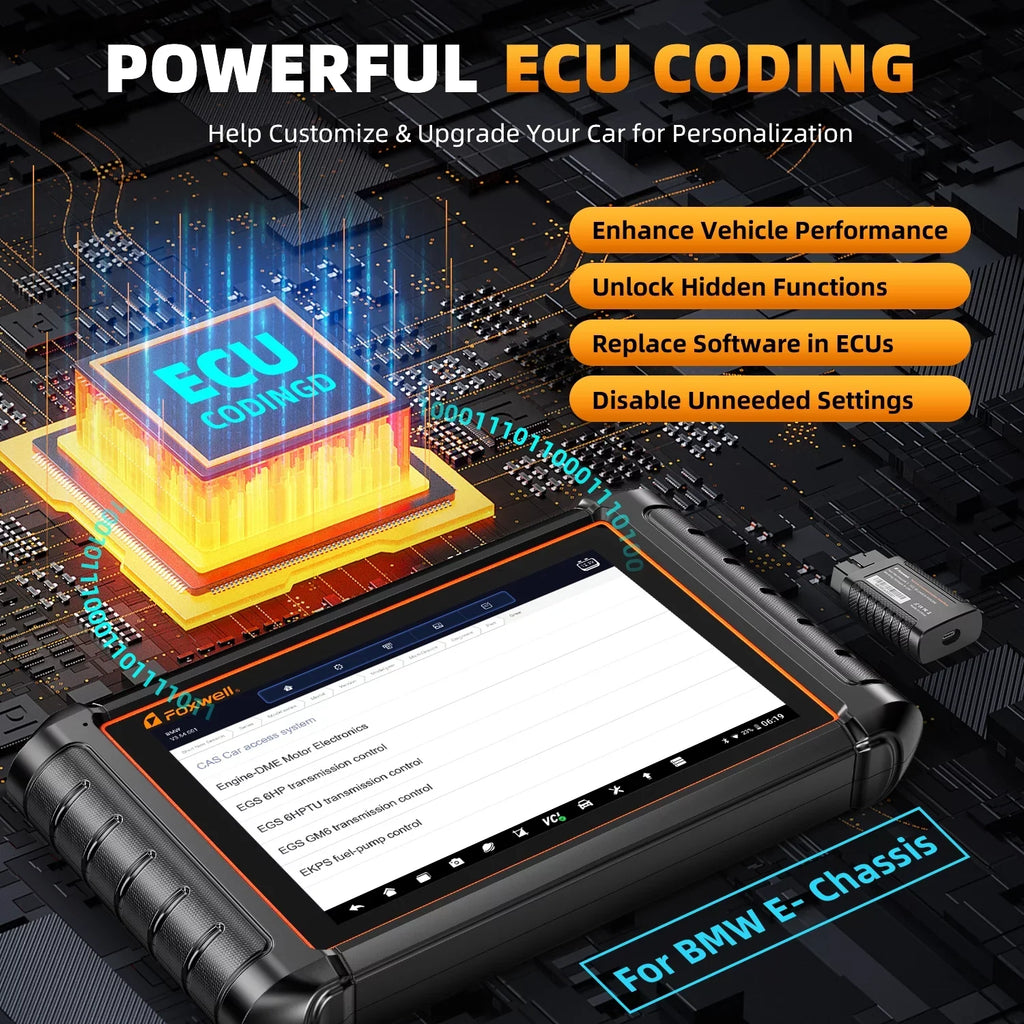 Tool Analyzer Systems Automotive OBD2 OBDII AutoAuth Scanner Active Services Code Scan NT909 FCA Scanner AutoVIN Diagnostic Reset Control Car Vehicle All Reader 30+ Foxwell Bi-directional Test