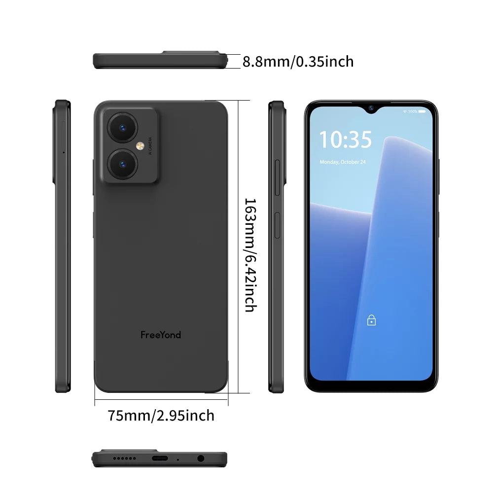 Up Phones, RAM Phones, SIM-Free 2TB 5000mAh, ROM 4GB ROM 13 & 2GB Unlocked ID, And 64GB SIM, 6.6-Inch Smart Dual Unlocked & 3-Card FreeYond To RAM Phone, Android Face Extended Slots, Mobile 4G for F9S