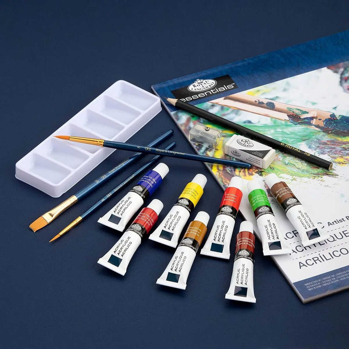 & Royal Painting Acrylic Piece Box Langnickel Essentials Set 21