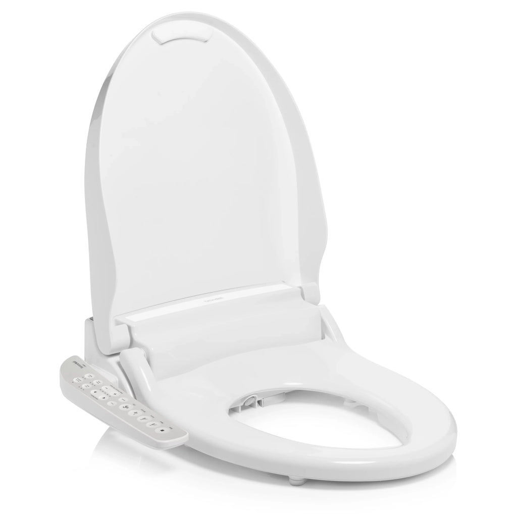 with Round DR801 White Air Seat Select Bidet Deodorizer, Warm and Brondell Sidearm Dryer Swash