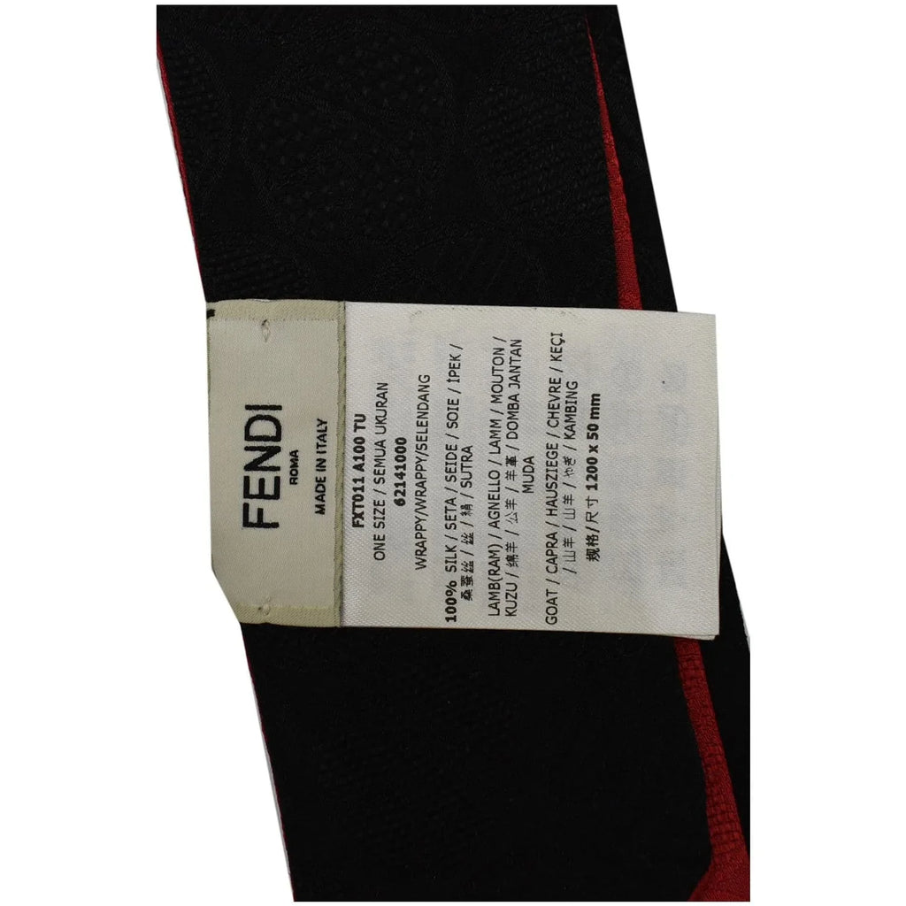 Red Silk Pre-owned Karlito FENDI Wrappy Scarf