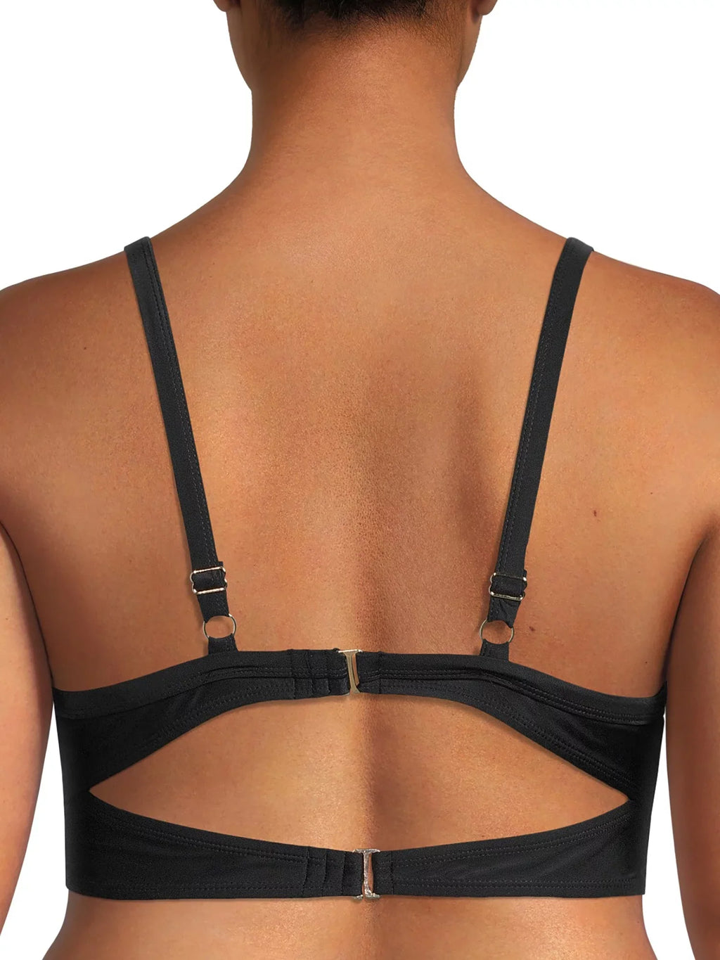 Hi Front BLACK S Top Miller + Shirred Bikini Twist Bottom Nicole Waist 2Pc