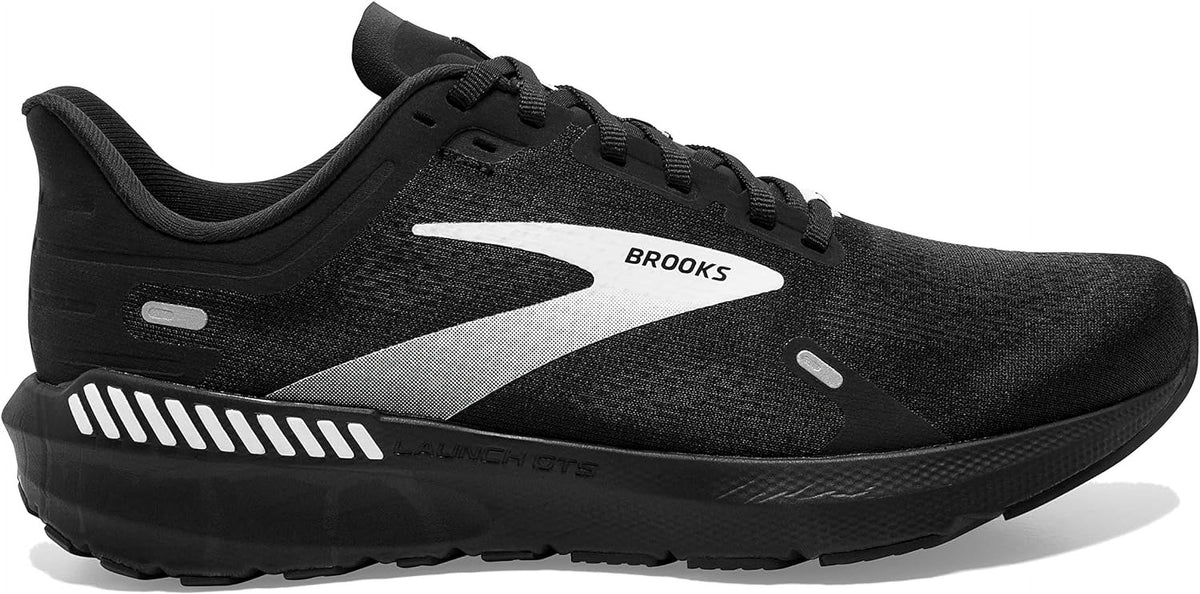 GTS Men Black/White 10 9 Running Shoe s Supportive Launch Brooks