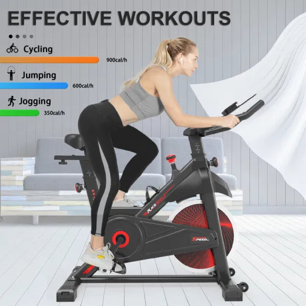 Bike Exercise Comfortable Home Stationary, with Cycling Workout Fitness Bike Gym