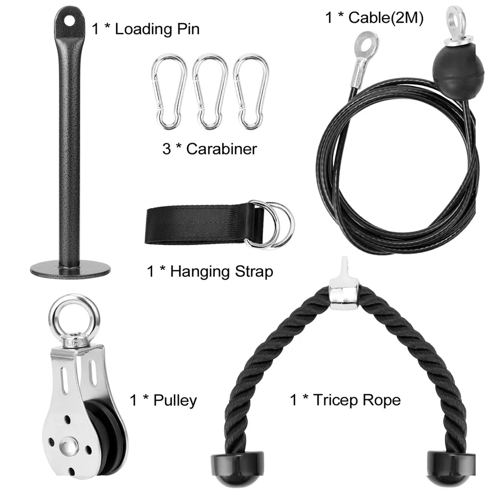 Arm Lifting Cable DIY Attachment ametoys Biceps Loading Triceps Pin System Fitness Machine Pulley Strength Hand Equipment Training Blaster