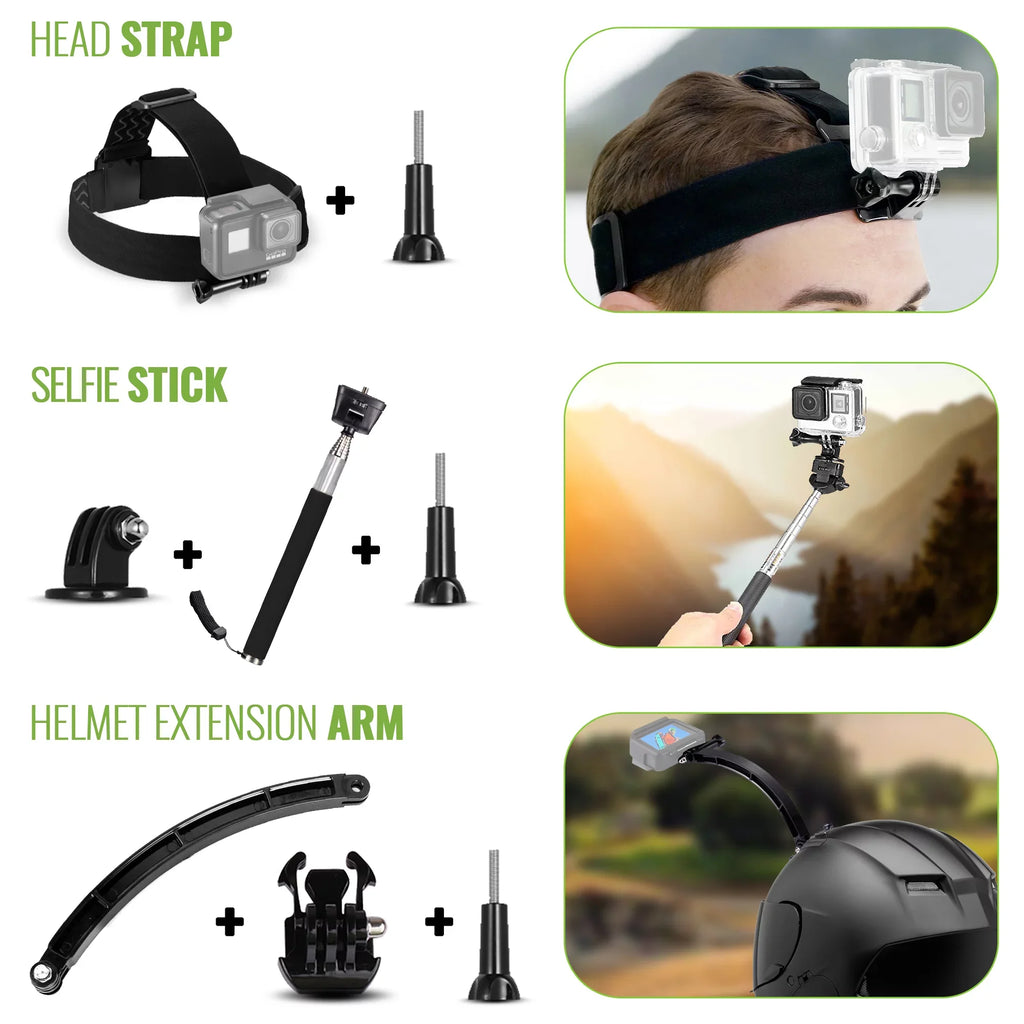 with GoPro Accessory Action, Kit Insta360, in Camera Compatible Hero10/9/8/7/6/5/4, AKASO, GoPro Max, DJI GoPro Action more 50 1 Fusion, and Osmo DiGiNerds