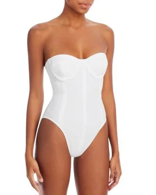 Piece Corset Swimsuit Norma (L, Kamali Women's Mio One White)