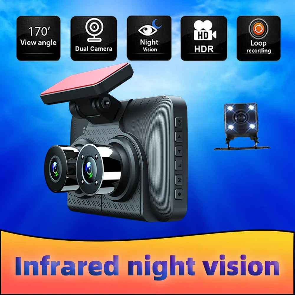 Camera Recording Driving Car Recorder Mirror Cameras Cam Camcorder Safety Recorder 3 Andoer Auto Angle Clear Dash Car Video Wide 4in Rearview Car