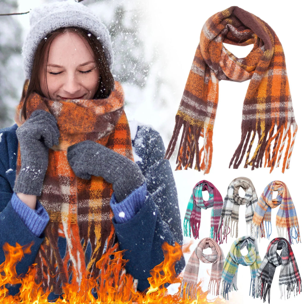 Women Scarf Soft Soft Plaid Scarf Fall Pack Scarves 1 Christmas Blanket Lightweight 2022 Scarf Large Warm Shawl Gift For Winter Thermal Classic Warm Women Tassel Wrap Scarf Scarf Scarves