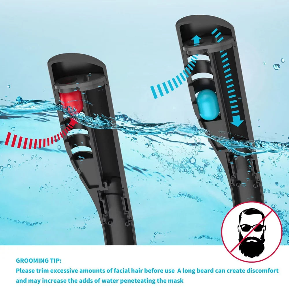 for Snorkeling Mask Silicone Full Snorkeling Diving Diving Tube Double Goggles Drying