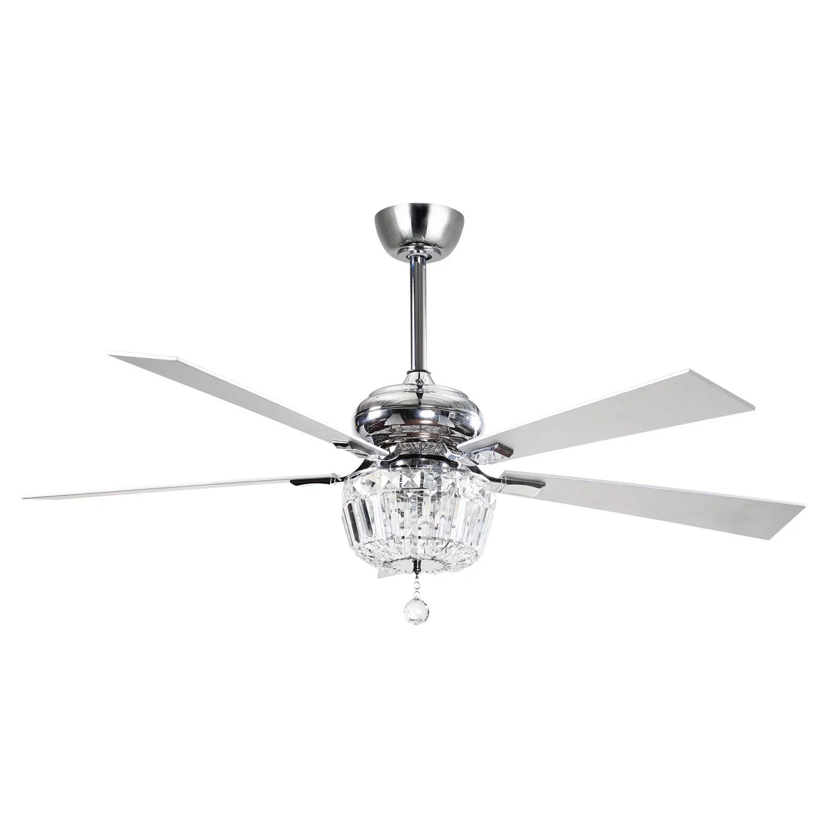 Ceiling Light Included Fan Uncle Brushed Remote Crystal Fan 48 5 Ceiling Chandelier Fan Blades, Not Inches with Reverse 2 Modern and Ceiling Nickel and Bulb with Parrot