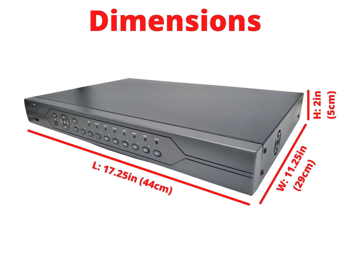 DVR 16TB HDD TVI and Security Evertech Analog Recorder Surveillance 32 CVI Channel 1080p with AHD