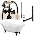 Plumbing Style Double in. Plumbing - Classic 6 Ended Risers Orb Cambridge Telephone with Tub Acrylic Deck Pedestal & Holes Slipper Faucet
