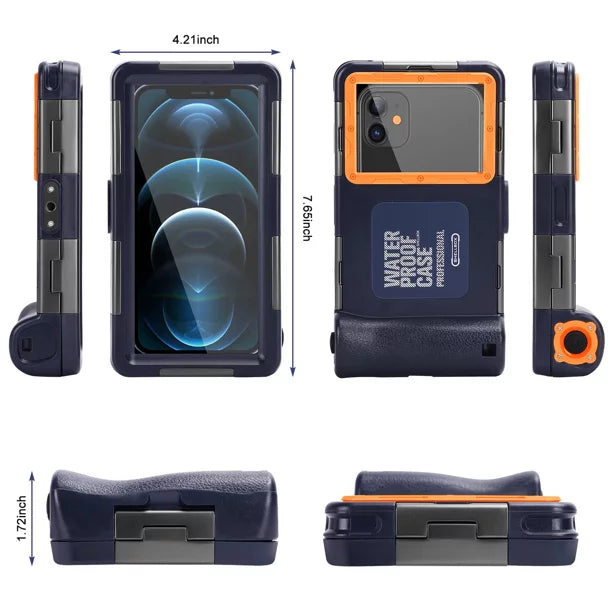 Photo Diving Protective Up with Surfing Underwater to UrbanX Inch Housing Snorkeling Video all Swimming And Phones Lanyard Professional for [15m/50ft] Tecno CX Waterproof Case 6.9 Camon LCD