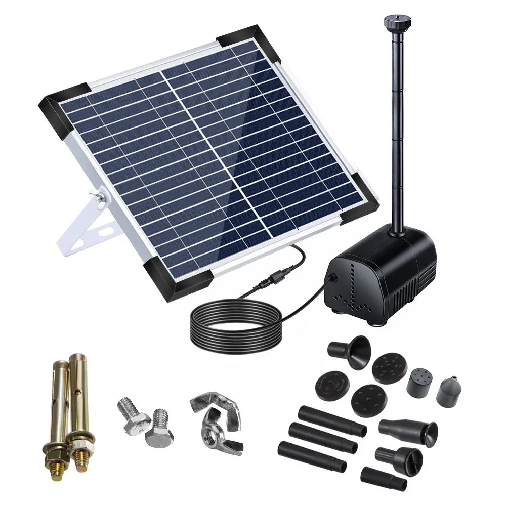 High Garden Decor and Efficient Water Eco Fountain, friendly Solar Pump