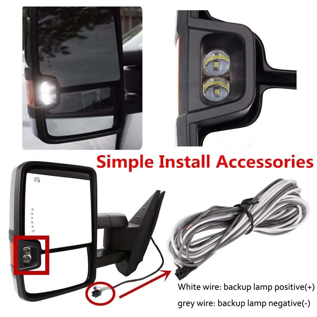 Power 2007-2014 Tow Smoke Base Lamp+Backup Silverado Mirror For SILVERADO, CHEVROLET select: TAHOE Fits Turn Sierra CHEVROLET 2007-2013 07-13 Heated