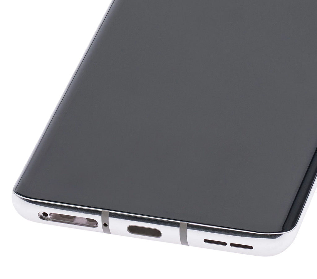 (Refurbished) OLED OnePlus 5G Compatible Replacement For 8 (Non-Verizon With Assembly Silver) UW / Frame 5G Frame) (Polar